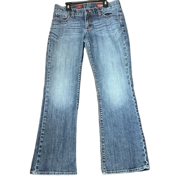 Cotton Express Denim - Express Blue Jeans Womens 6 Eva Boot Leg Stretch Classic Casual Y2K Timeless